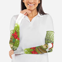 New Zealand Kakapo Christmas Arm Sleeves Maori Inspired Knitted Patterns LT9 - Polynesian Pride