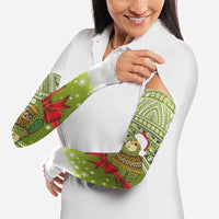 New Zealand Kakapo Christmas Arm Sleeves Maori Inspired Knitted Patterns LT9 - Polynesian Pride