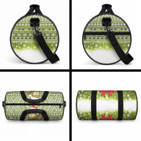 New Zealand Kakapo Christmas Duffle Bag Maori Inspired Knitted Patterns LT9 - Polynesian Pride