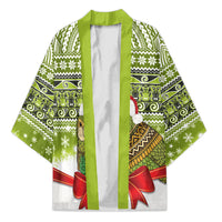 New Zealand Kakapo Christmas Kimono Maori Inspired Knitted Patterns LT9 Unisex Green - Polynesian Pride