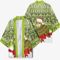 New Zealand Kakapo Christmas Kimono Maori Inspired Knitted Patterns LT9 - Polynesian Pride