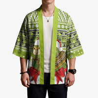 New Zealand Kakapo Christmas Kimono Maori Inspired Knitted Patterns LT9 - Polynesian Pride