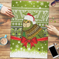 New Zealand Kakapo Christmas Puzzle Maori Inspired Knitted Patterns LT9 Green - Polynesian Pride