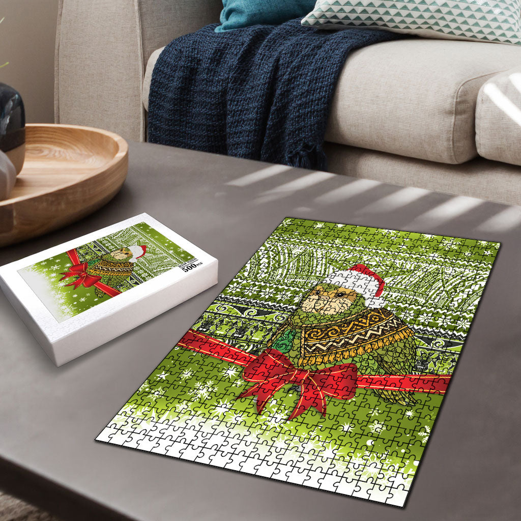 New Zealand Kakapo Christmas Puzzle Maori Inspired Knitted Patterns LT9 - Polynesian Pride