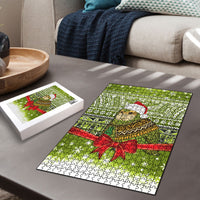 New Zealand Kakapo Christmas Puzzle Maori Inspired Knitted Patterns LT9 - Polynesian Pride