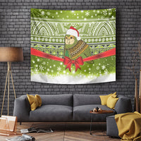 New Zealand Kakapo Christmas Tapestry Maori Inspired Knitted Patterns LT9 Green - Polynesian Pride