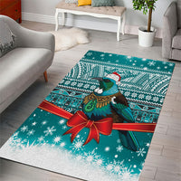 New Zealand Tui Bird Christmas Area Rug Maori Inspired Knitted Patterns LT9 - Polynesian Pride