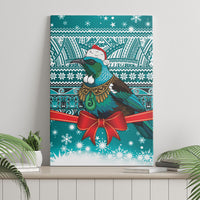 New Zealand Tui Bird Christmas Canvas Wall Art Maori Inspired Knitted Patterns LT9 - Polynesian Pride