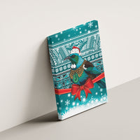 New Zealand Tui Bird Christmas Canvas Wall Art Maori Inspired Knitted Patterns LT9 - Polynesian Pride