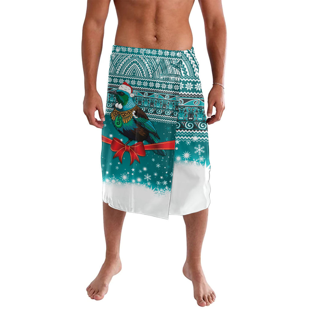 New Zealand Tui Bird Christmas Lavalava Maori Inspired Knitted Patterns LT9 Turquoise - Polynesian Pride