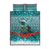 New Zealand Tui Bird Christmas Quilt Bed Set Maori Inspired Knitted Patterns LT9 - Polynesian Pride