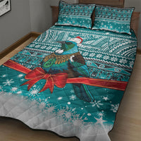 New Zealand Tui Bird Christmas Quilt Bed Set Maori Inspired Knitted Patterns LT9 - Polynesian Pride