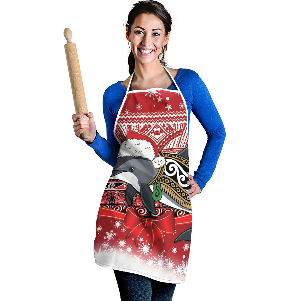 New Zealand Dolphin Terehu Christmas Apron Maori Inspired Knitted Patterns LT9 - Polynesian Pride