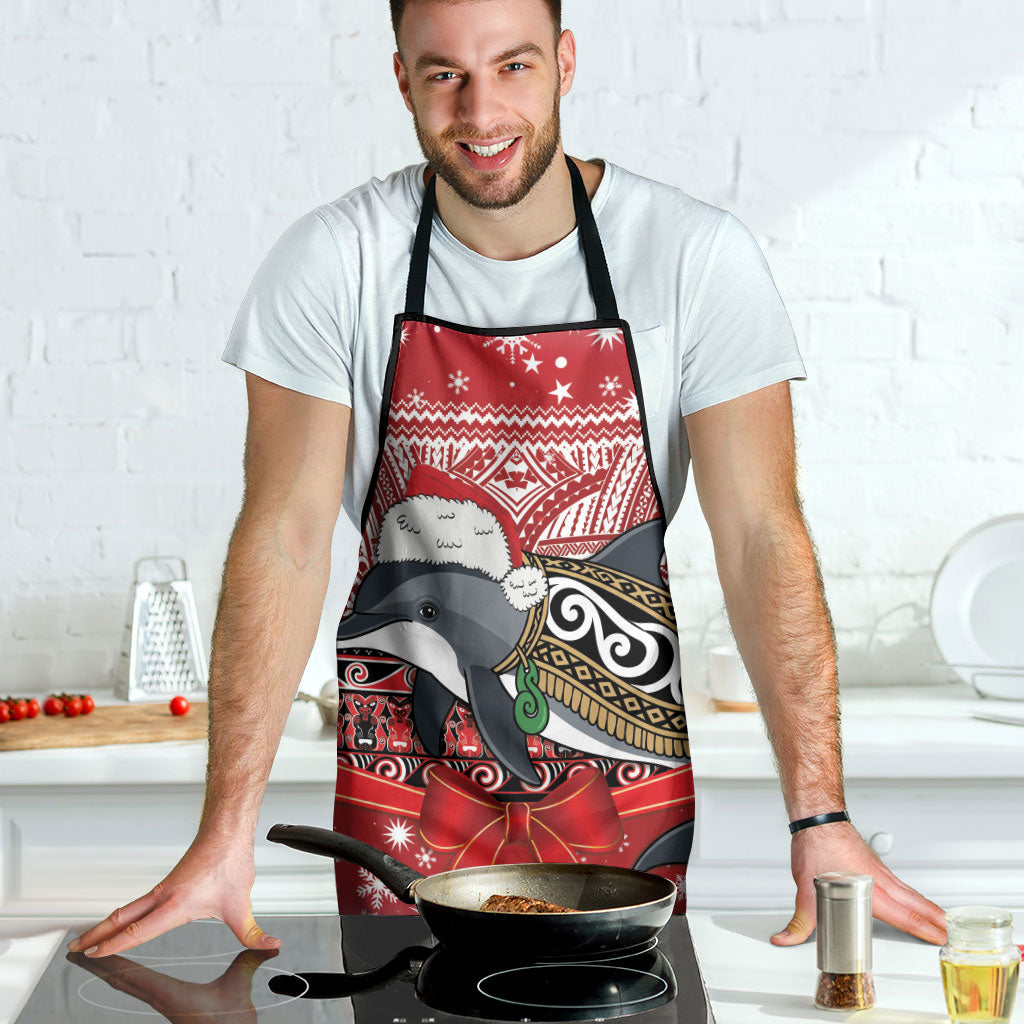 New Zealand Dolphin Terehu Christmas Apron Maori Inspired Knitted Patterns LT9 - Polynesian Pride