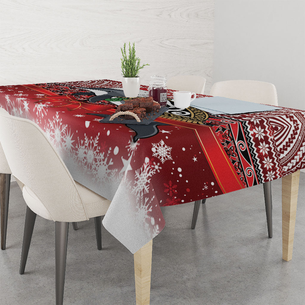 New Zealand Dolphin Terehu Christmas Tablecloth Maori Inspired Knitted Patterns LT9 - Polynesian Pride