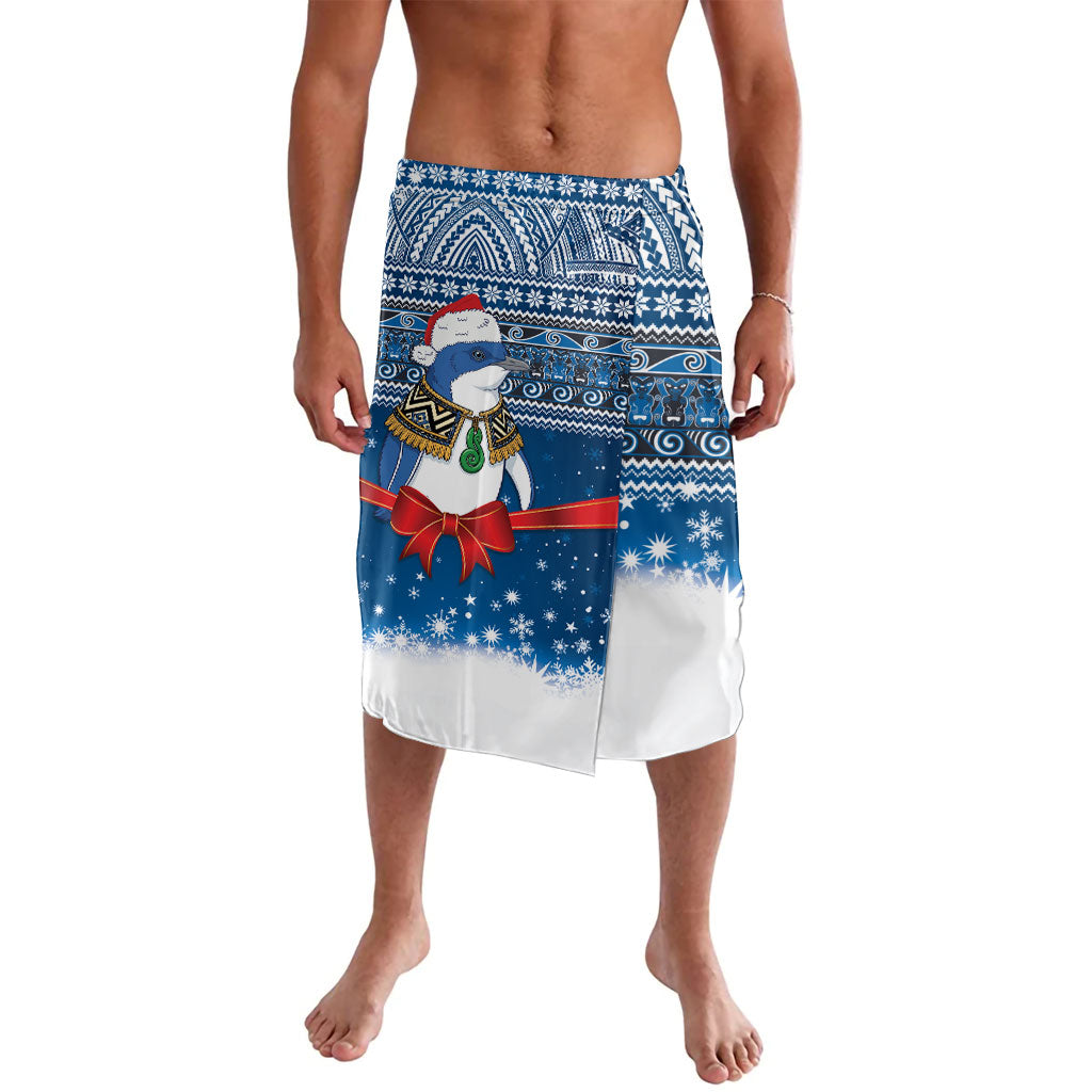 New Zealand Fairy Penguin Korora Christmas Lavalava Maori Inspired Knitted Patterns LT9 Blue - Polynesian Pride