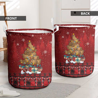 Funny Kiwi Bird Xmas Tree Laundry Basket New Zealand Tribal Christmas Spirit LT9 - Polynesian Pride