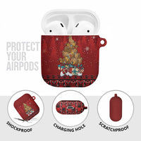 Funny Kiwi Bird Xmas Tree AirPods Case New Zealand Tribal Christmas Spirit LT9 - Polynesian Pride