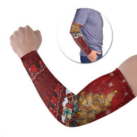 Funny Kiwi Bird Xmas Tree Arm Sleeves New Zealand Tribal Christmas Spirit LT9 Set of 2 Red - Polynesian Pride