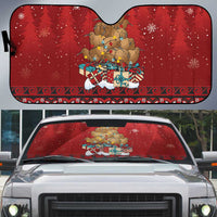 Funny Kiwi Bird Xmas Tree Auto Sun Shade New Zealand Tribal Christmas Spirit LT9 Red - Polynesian Pride