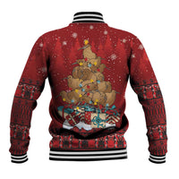 Funny Kiwi Bird Xmas Tree Baseball Jacket New Zealand Tribal Christmas Spirit LT9 - Polynesian Pride