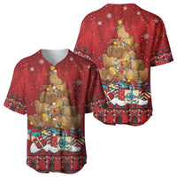 Funny Kiwi Bird Xmas Tree Baseball Jersey New Zealand Tribal Christmas Spirit LT9 - Polynesian Pride