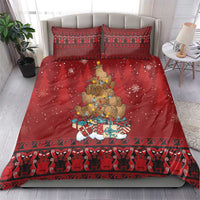 Funny Kiwi Bird Xmas Tree Bedding Set New Zealand Tribal Christmas Spirit LT9 - Polynesian Pride