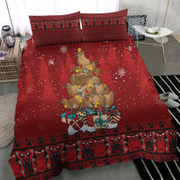 Funny Kiwi Bird Xmas Tree Bedding Set New Zealand Tribal Christmas Spirit LT9 - Polynesian Pride