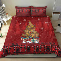 Funny Kiwi Bird Xmas Tree Bedding Set New Zealand Tribal Christmas Spirit LT9 - Polynesian Pride