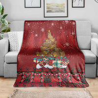 Funny Kiwi Bird Xmas Tree Blanket New Zealand Tribal Christmas Spirit LT9 - Polynesian Pride