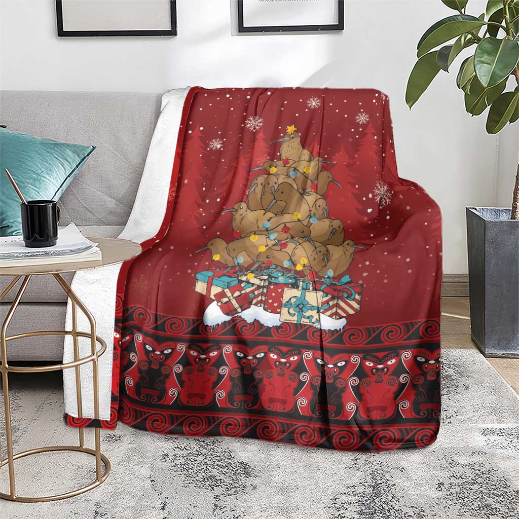 Funny Kiwi Bird Xmas Tree Blanket New Zealand Tribal Christmas Spirit LT9 - Polynesian Pride