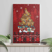 Funny Kiwi Bird Xmas Tree Canvas Wall Art New Zealand Tribal Christmas Spirit LT9 - Polynesian Pride