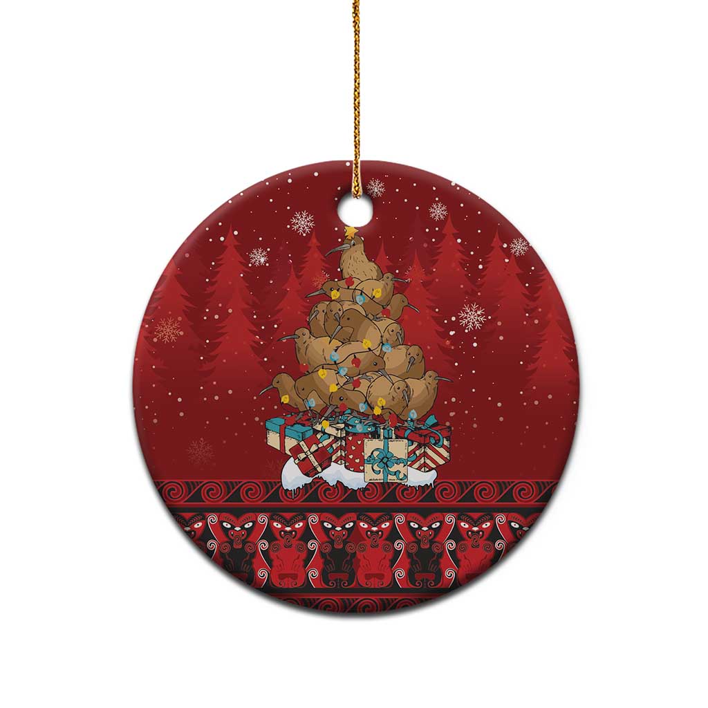 Funny Kiwi Bird Xmas Tree Ceramic Ornament New Zealand Tribal Christmas Spirit LT9 - Polynesian Pride
