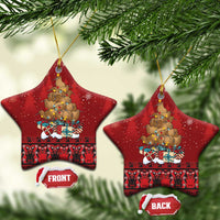 Funny Kiwi Bird Xmas Tree Ceramic Ornament New Zealand Tribal Christmas Spirit LT9 Star Red - Polynesian Pride