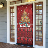 Funny Kiwi Bird Xmas Tree Door Cover New Zealand Tribal Christmas Spirit LT9 - Polynesian Pride