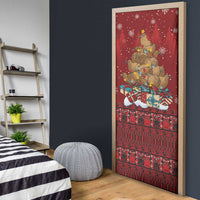 Funny Kiwi Bird Xmas Tree Door Cover New Zealand Tribal Christmas Spirit LT9 - Polynesian Pride