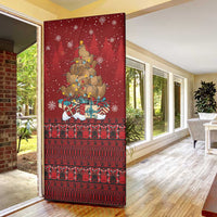 Funny Kiwi Bird Xmas Tree Door Cover New Zealand Tribal Christmas Spirit LT9 - Polynesian Pride