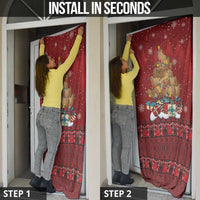 Funny Kiwi Bird Xmas Tree Door Cover New Zealand Tribal Christmas Spirit LT9 - Polynesian Pride