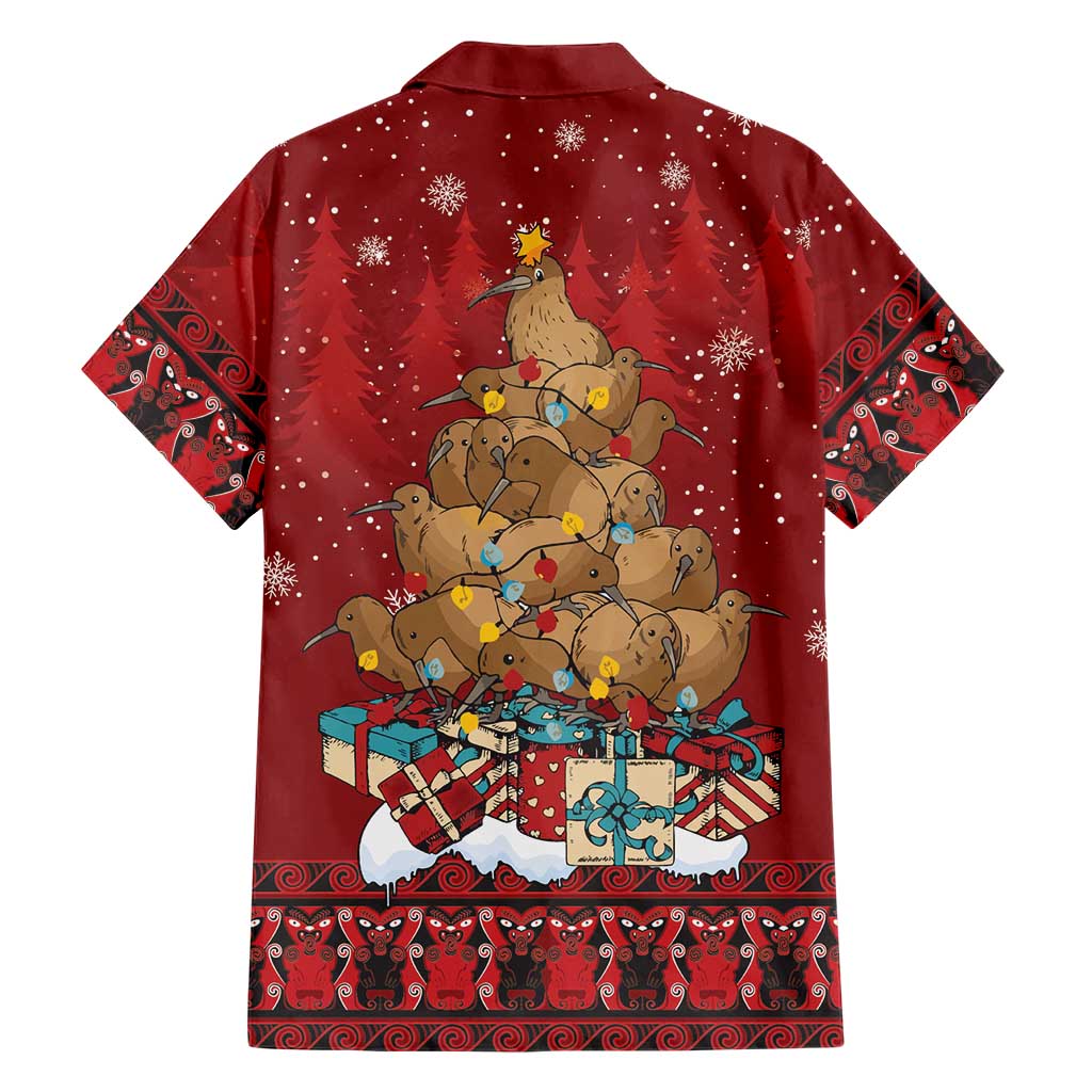Funny Kiwi Bird Xmas Tree Family Matching Puletasi and Hawaiian Shirt New Zealand Tribal Christmas Spirit LT9 - Polynesian Pride
