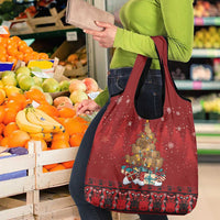 Funny Kiwi Bird Xmas Tree Grocery Bag New Zealand Tribal Christmas Spirit LT9 - Polynesian Pride