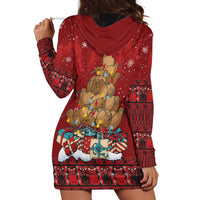 Funny Kiwi Bird Xmas Tree Hoodie Dress New Zealand Tribal Christmas Spirit LT9 - Polynesian Pride