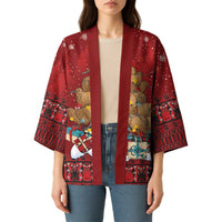 Funny Kiwi Bird Xmas Tree Kimono New Zealand Tribal Christmas Spirit LT9 - Polynesian Pride