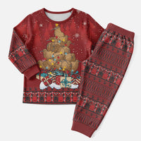 Funny Kiwi Bird Xmas Tree Christmas Pajama Set New Zealand Tribal Christmas Spirit LT9 Men Red - Polynesian Pride