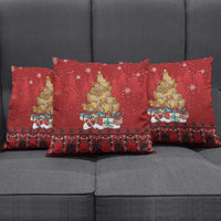 Funny Kiwi Bird Xmas Tree Pillow Cover New Zealand Tribal Christmas Spirit LT9 - Polynesian Pride
