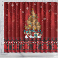 Funny Kiwi Bird Xmas Tree Shower Curtain New Zealand Tribal Christmas Spirit LT9 - Polynesian Pride