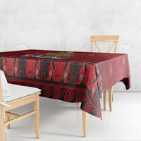 Funny Kiwi Bird Xmas Tree Tablecloth New Zealand Tribal Christmas Spirit LT9 - Polynesian Pride