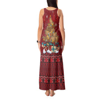Funny Kiwi Bird Xmas Tree Tank Maxi Dress New Zealand Tribal Christmas Spirit LT9 - Polynesian Pride