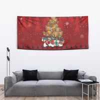 Funny Kiwi Bird Xmas Tree Tapestry New Zealand Tribal Christmas Spirit LT9 - Polynesian Pride