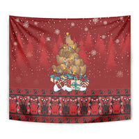 Funny Kiwi Bird Xmas Tree Tapestry New Zealand Tribal Christmas Spirit LT9 - Polynesian Pride
