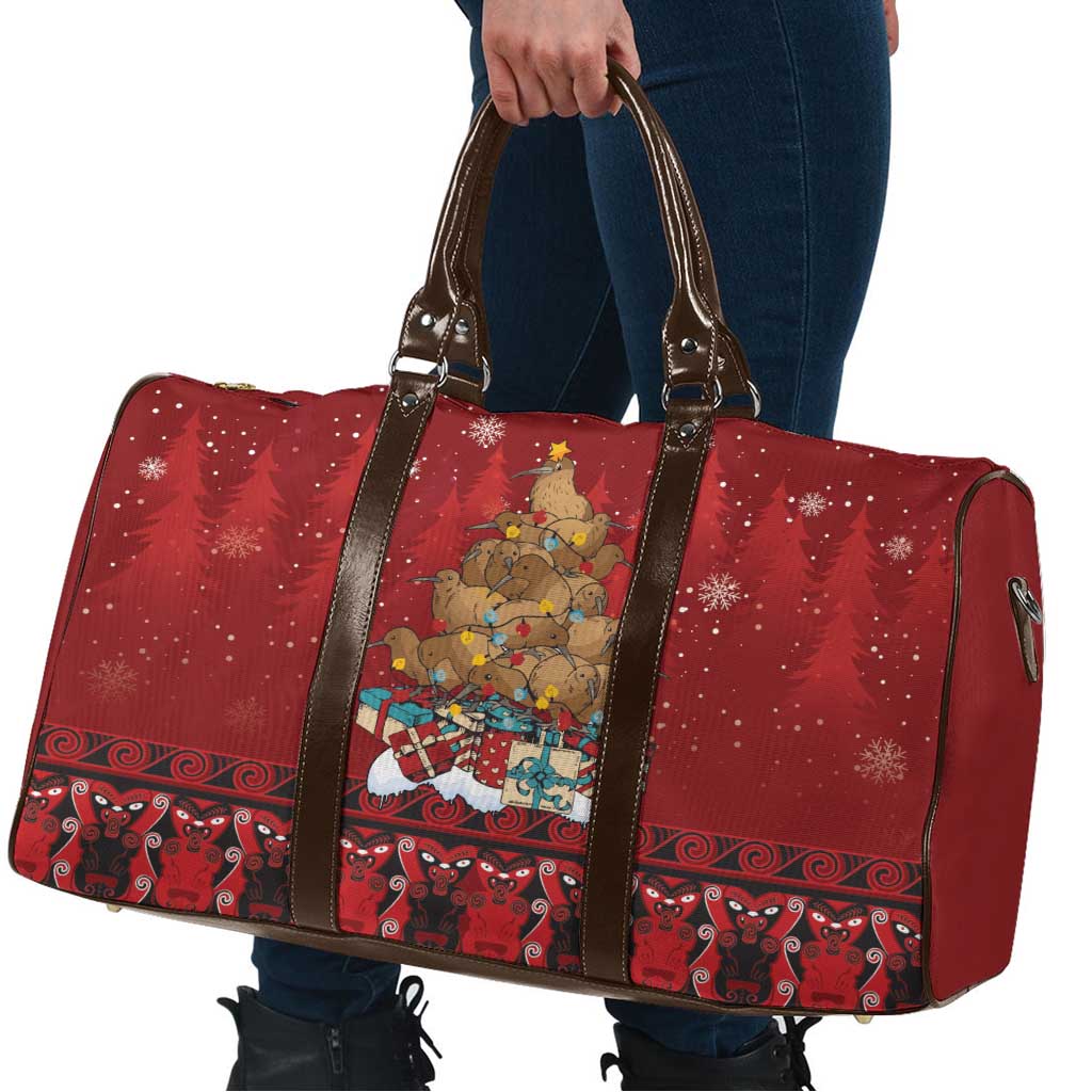 Funny Kiwi Bird Xmas Tree Travel Bag New Zealand Tribal Christmas Spirit LT9 - Polynesian Pride